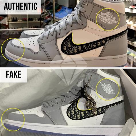 how to tell fake air dior jordan 1|dior jordan 1 high spotting.